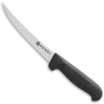 Nóż rzeźniczy do trybowania i filetowania mięsa zakrzywiony dł. 150 mm - Hendi 840139