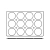 Foremki silikonowe nieprzywierające do pieczenia 12x DISC 600x400mm Hendi 676295