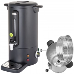 Warnik podgrzewacz do kawy z niekapiącym kranem czarny Concept Line 10 l - Hendi 211458