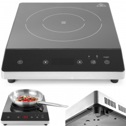 Kuchenka indukcyjna przenośna 1 pole grzewcze OBLIQUE śr. 22 cm 2000 W 230 V - Hendi 239452