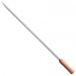 Szpikulec szpila kij do grilla BBQ kiełbasy szaszłyków Churrasco nierdzewny WĄSKI dł. 550 mm