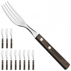 Widelec stołowy nierdzewny HORECA zestaw 12 szt. dł. 170 mm brązowy