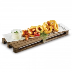 Deska taca do serwowania podawania dań burgerów steków MINI PALETA 300x200 mm - Hendi 566244