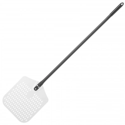 Łopata taca do wyciągania pizzy z pieca kwadratowa aluminiowa perforowana 305 x 1320 mm - Hendi 617137