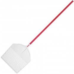 Łopata do pizzy kwadratowa perforowana z aluminium 450 x 450 mm dł. 1650 mm - Hendi 617380