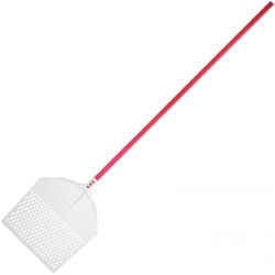 Łopata do pizzy kwadratowa perforowana z aluminium 450 x 450 mm dł. 1950 mm - Hendi 617397