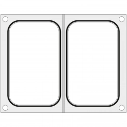 Matryca forma do zgrzewarek MCS na dwie tacki pojemniki 178x113 mm - Hendi 805459