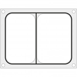 Matryca forma do zgrzewarek MCS na tackę dwudzielną 227x178 mm - Hendi 805466