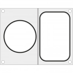 Matryca do zgrzewarki Hendi na tackę bez podziału 178x113 mm + pojemnik śr. 115 mm - Hendi 805657