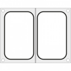 Matryca forma do zgrzewarek BOKAMA na dwie tacki pojemniki 178x113 mm - Hendi 805886