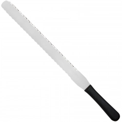 Nóż cukierniczy do ciasta ząbkowany z 2 stron 350 mm Creme - Hendi 841037