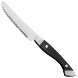 Nóż do steków z ząbkami nierdzewny uchwyt z tworzywa POM dł. 130 mm - Hendi 841082