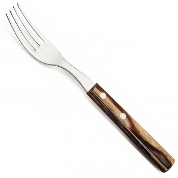Widelec stołowy do pizzy steków z drewnianym uchwytem Churrasco zestaw 6 szt. dł. 200 mm