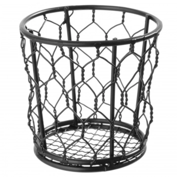 Koszyk druciany do podawania przekąsek frytek BASIC okrągły śr. 100 mm - Hendi 425817
