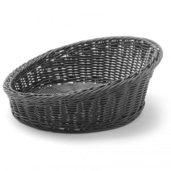 Kosz ekspozycyjny na pieczywo owoce skośny okrągły śr. 310 mm czarny - Hendi 426579