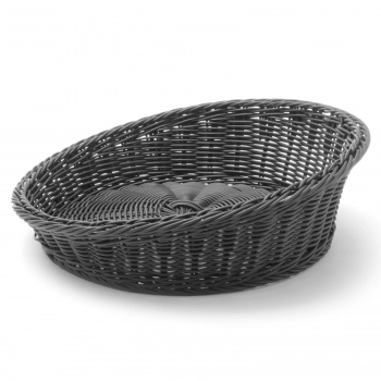Kosz ekspozycyjny na pieczywo owoce skośny okrągły śr. 370 mm czarny - Hendi 426593