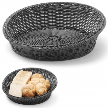 Kosz ekspozycyjny na pieczywo owoce skośny okrągły śr. 370 mm czarny - Hendi 426593