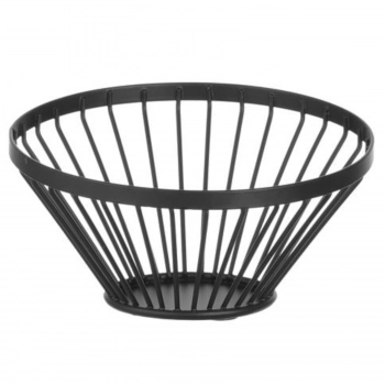 Koszyk miska druciana na owoce czarna z matową powłoką śr. 150 mm - Hendi 427095