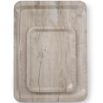 Taca do serwowania laminowana jasne drewno 430 x 330 mm - Hendi 508862