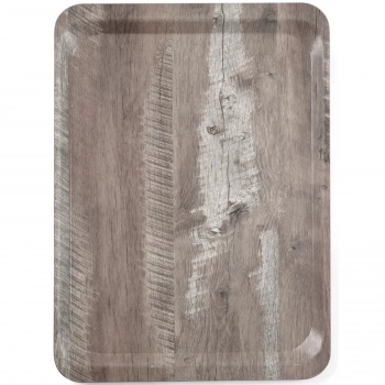 Taca do serwowania laminowana ciemne drewno 430 x 330 mm - Hendi 508886