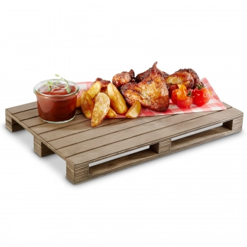 Deska taca do serwowania podawania dań burgerów steków MINI PALETA 400x150 mm - Hendi 566251