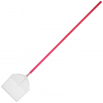 Łopata do pizzy kwadratowa perforowana z aluminium  330 x 330 mm dł. 1830 mm - Hendi 617373