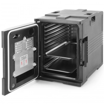 Pojemnik termiczny termoizolacyjny cateringowy z funkcją podgrzewania do 68C 2x GN1/1 200 W - Hendi 707692