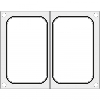 Matryca forma do zgrzewarek MCS na dwie tacki pojemniki 178x113 mm - Hendi 805459