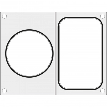 Matryca do zgrzewarki Duni DF10 na tackę bez podziału 178x113 mm + pojemnik śr. 115 mm - Hendi 805855