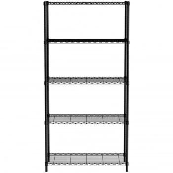Regał magazynowy skręcany 5 półkowy czarny 91x45x183 cm - Hendi 812990