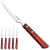 Nóż do steków ząbkowany nierdzewny Churrasco Spanish Style 6 szt. dł. 220 mm czerwony