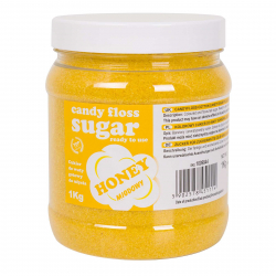 Kolorowy cukier do waty cukrowej żółty o smaku miodowym 1kg