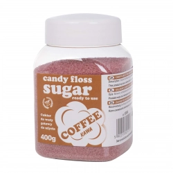 Kolorowy cukier do waty cukrowej brązowy o smaku kawy 400g