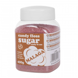 Kolorowy cukier do waty cukrowej brązowy o smaku malaga 400g