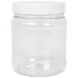 Słoik okrągły z pokrywką gwint 100/400 transparentny 1000ml