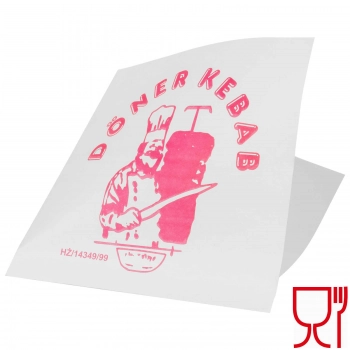 Opakowanie torebka koperta na KEBAB 17x17cm foliowana powlekana 200szt.
