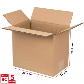 Pudełko kartonowe FEFCO 0201 5-warstwowy 325x210x285mm 2 x UN 5L 10szt