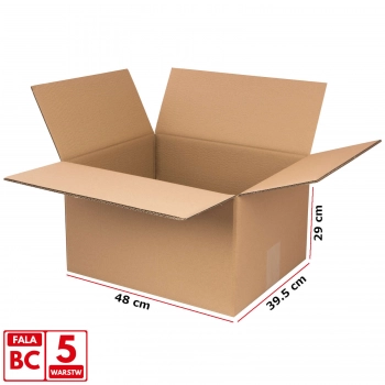 Pudełko kartonowe FEFCO 0201 5-warstwowy 480x395x290mm 6 x UN 5L 10szt