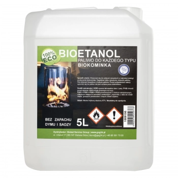 Bioalkohol bioetanol BIO paliwo do biokominka 5L
