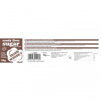 Kolorowy cukier do waty cukrowej brązowy o smaku irish whisky 1kg