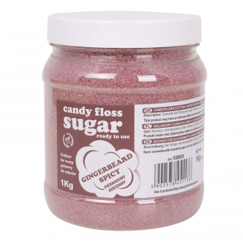 Kolorowy cukier do waty cukrowej brązowy o smaku piernikowo korzennym 1kg