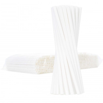 Słomki papierowe BIO ekologiczne PAPER STRAWS 6/205mm - białe 500szt.