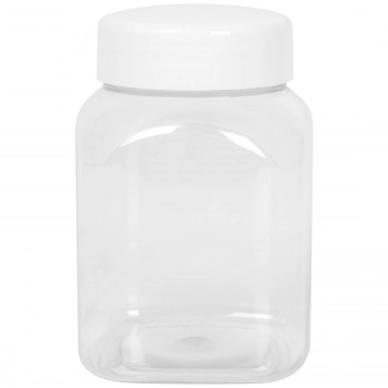 Słoik kwadratowy z pokrywką gwint 63/485 transparentny 500ml