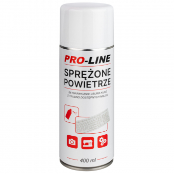 Sprężone powietrze do czyszczenia elektroniki maszyn do szycia PRO-LINE spray 400ml
