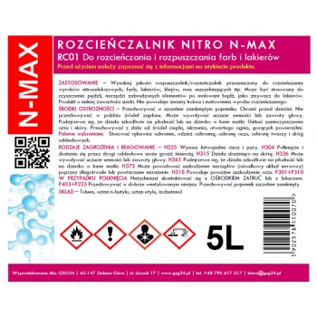 Rozcieńczalnik rozpuszczalnik NITRO RC-01 N-MAX 5L
