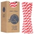Słomki papierowe BIO ekologiczne PAPER STRAWS 6/205mm - biało-czerwone 250szt.