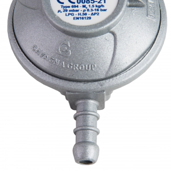 Reduktor ciśnienia gazu do butli gazowej LPG 29mbar 1,5kg/h 21,8L