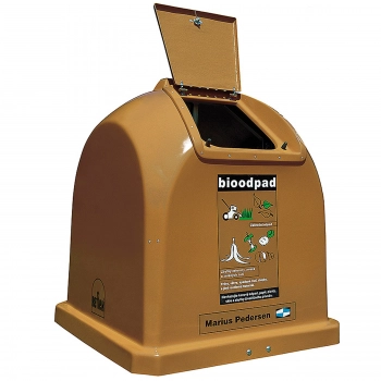 Kontener pojemnik laminatowy na odpady śmieci BIO odpadki spożywcze - brązowy 3.2 m3