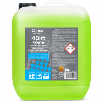 Piana preparat do usuwania tłustych zabrudzeń CLINEX 4Dirt Foam 10L