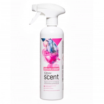 Skoncentrowany odświeżacz powietrza rozpylany na powierzchnie CLINEX Scent - Paryski Wdzięk 500ML